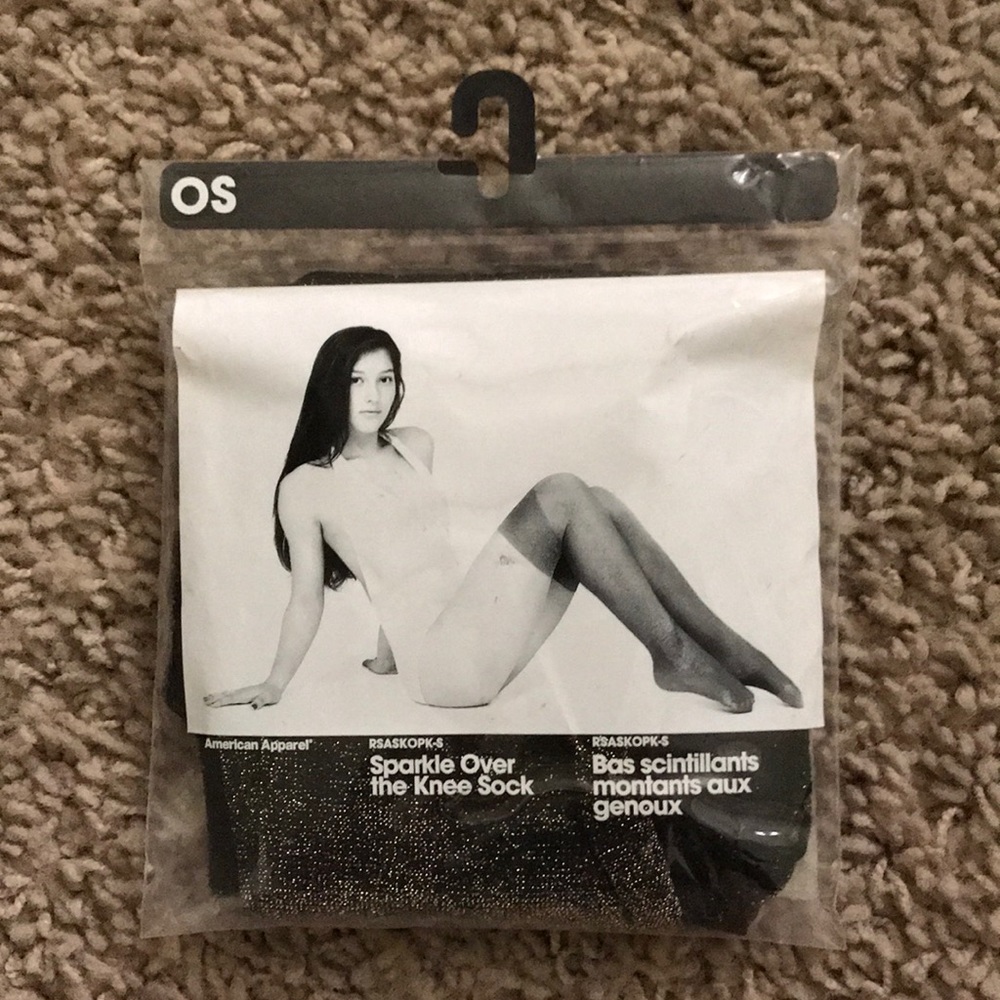 American Apparel Sparkle Over the Knee Socks